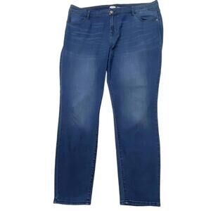 Old Navy super‎ skinny tapered leg Women's size 18 blue denim jeans